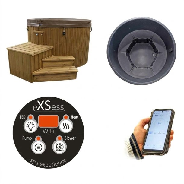 Udespa Topspa XS Black Marble Topisoleret Wifi